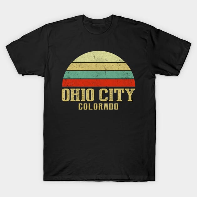 COLORADO - Vintage Retro Sunset OHIO-CITY, CO T-Shirt by LIPTIN